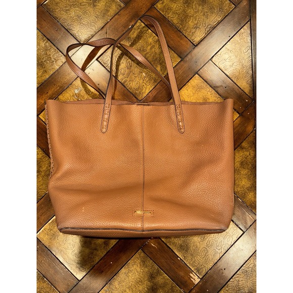 Rebecca Minkoff Medium Whipstitch Tote- Almond General Leather‎ 2 Pics Sets - Picture 1 of 7